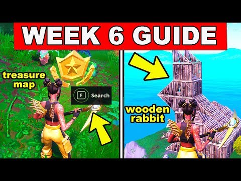 Fortnite ALL Season 8 Week 6 Challenges Guide! Visit a wooden Rabbit, Search where the Knife Points