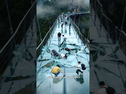 Glass Bridge Collapse in China Caught on Camera! 😱