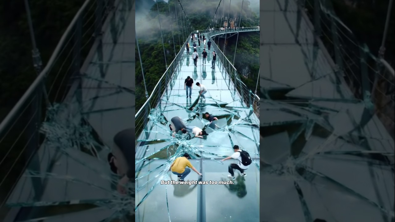 Glass Bridge Collapse in China Caught on Camera! 😱