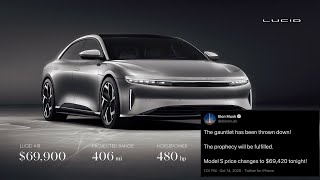Lucid announces $69,900 Air, Elon responds
