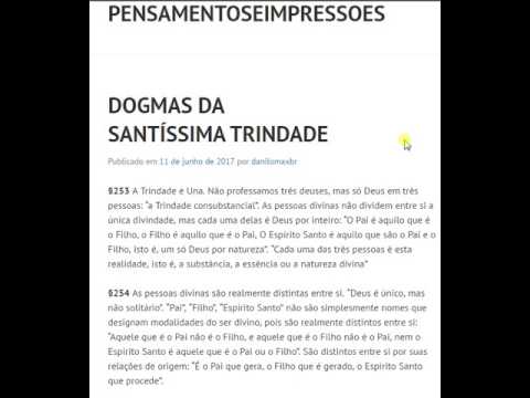 O Dogma da Santíssima Trindade
