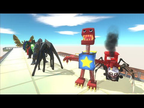 BOXY BOO SKY VS CHOO CHOO CHARLES DEATH FALL - Animal Revolt Battle Simulator