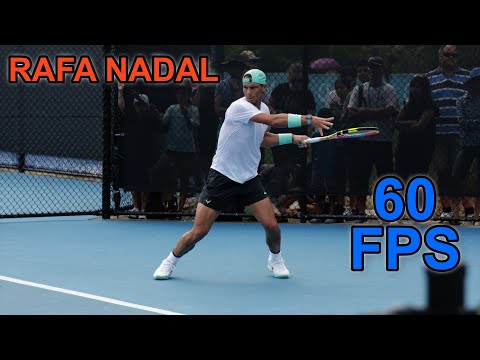 Rafael Nadal Intense Practice Session January 2024 [60FPS]