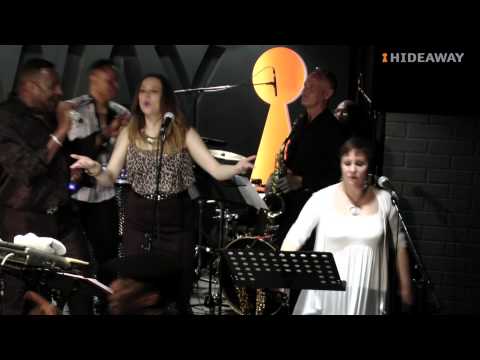 Vocalist FiL Straughan and bass player George Anderson perform Luther Vandross' 'Never Too Much'