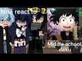 Mha React To Middle School Deku Repost