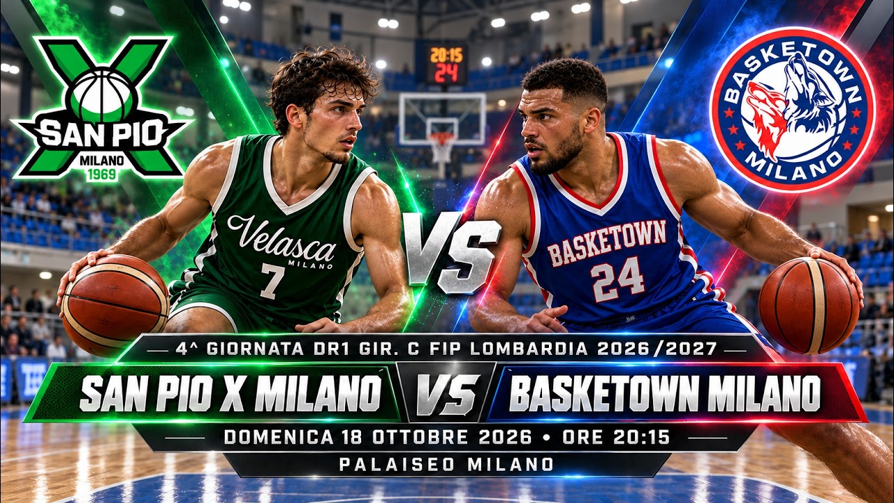 🏀 LIVE | Velasca San Pio X Milano vs Basketown Milano | DR1 FIP Lombardia 2026/2027 #pallacanestro