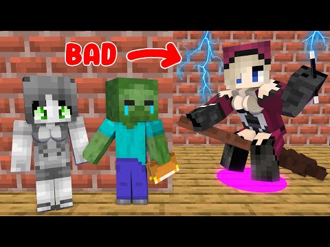 BromaCraft - Monster School : Bad Witch and Good Zombie - Minecraft Animation