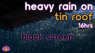 Download lagu [Black Screen] Heavy Rain on Tin Roof No Thunder | Rain Ambience | Rain Sounds for Sleeping mp3