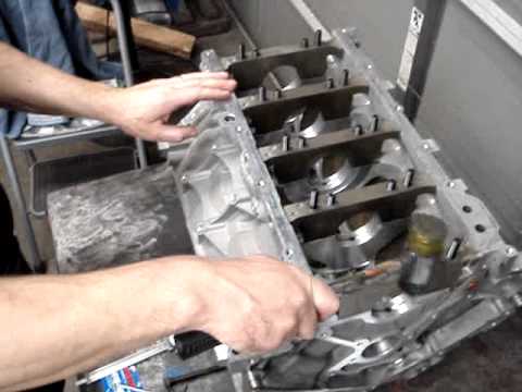 ARP main studs on LS7 stroker block