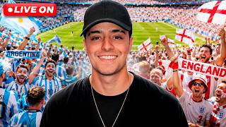 🇺🇸 IRL | DIA DE JOGO! INGLATERRA x ARGENTINA 🔴 CORINGA AO VIVO