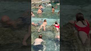 ☀️Pamukkale Turkey  Wonder Of The Nature -Sunny Day? #pamukkale #cleopatra #swimming