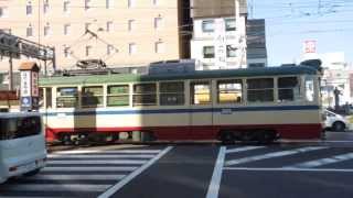 preview picture of video '土佐電気鉄道600形 はりまや橋電停到着 Toden 600 series tramcar'