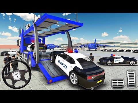 Police Car Transporter 2022 - Truck and Cargo Plane Driver - Android Gameplay