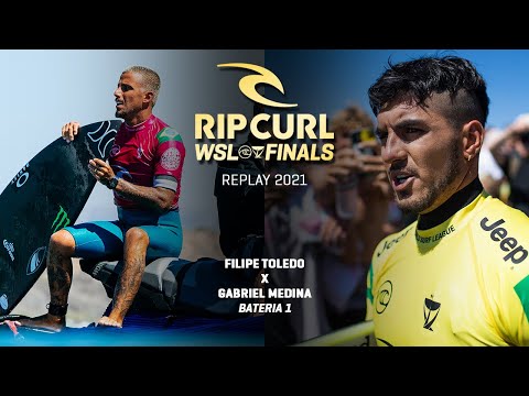Gabriel Medina x  Filipe Toledo - Bateria 1  |  Rip Curl WSL Finals 2021 - REPLAY