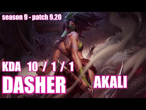 【KRチャレ】 USG DASHER アカリ VS タロン MID - Patch9.20 KR Ranked