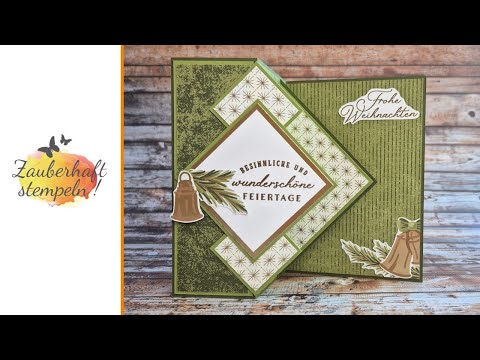 Besondere Kartentechnik Weihnachtskarte | Diamond fun fold | Pop Up and Pull out Card | Stampin' Up!