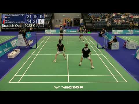 Match point - Søndergaard / Toft vs Hemming / Van Leeuwen - MD, SF - Scottish Open 2023