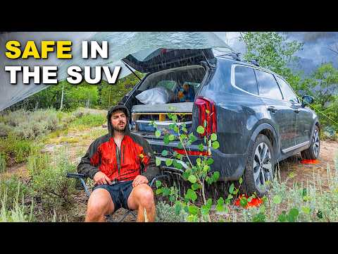 Solo Camping in HEAVY Rain & Thunderstorm (I'm NOT Okay)