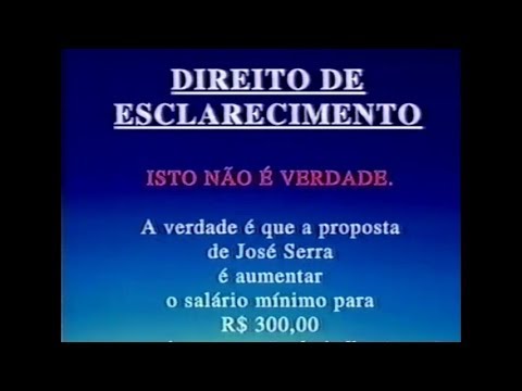 José Serra (PSDB) - Salário Mínimo / Minas Gerais - part. Aécio Neves - HE Presidente 2002 [C]