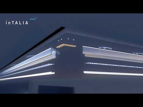 Відео огляд Алюмінієвий врізний профіль тип inTALIA для LED стрічок, з розсіювачем LUMINES. (Ціна за 1 м.п.)