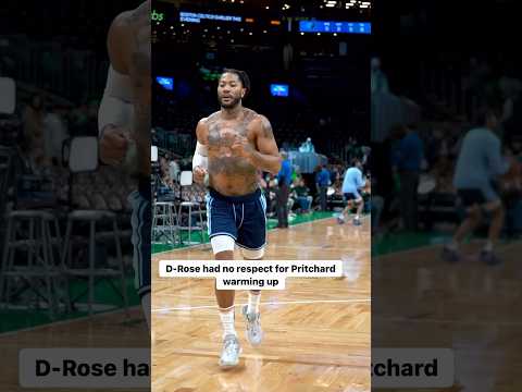 Derrick Rose had NO RESPECT for Pritchard warming up #Celtics #NBA