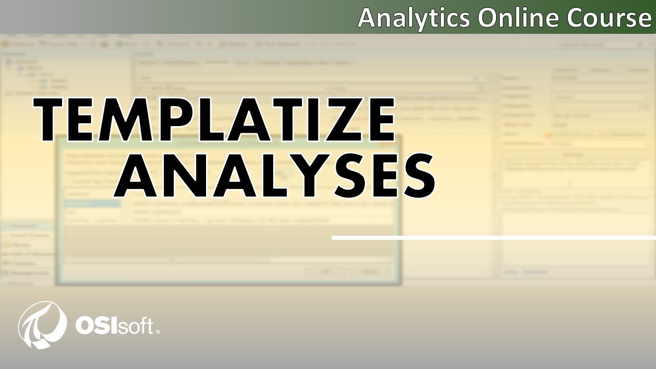 PI AF Analytics - Templatize Analyses