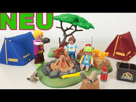 Playmobil tent camp with LED campfire 6888 unpack seratus1 New 2016