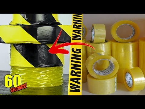 60 SECONDS Experiment - HYDRAULIC PRESS VS Scotch Tape | CRASH TEST