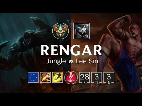 Rengar Jungle vs Lee Sin - EUW Challenger Patch 8.24