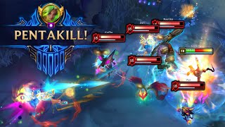 Best PENTAKILL LoL Montage (Push Mundo, 1v5 Swain, Zeri Press R, Garen Spin, Unstoppable) #529