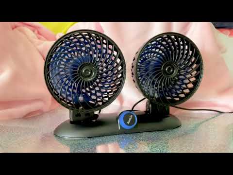Review AaoLin Car Fan - 2023 Upgraded Dual Head USB Fan for Car with Powerful Cooling - 360°