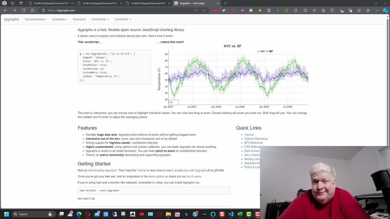 Dygraphs -  Quick Tutorial on Digraphs: A Fast and Flexible JavaScript Charting Library