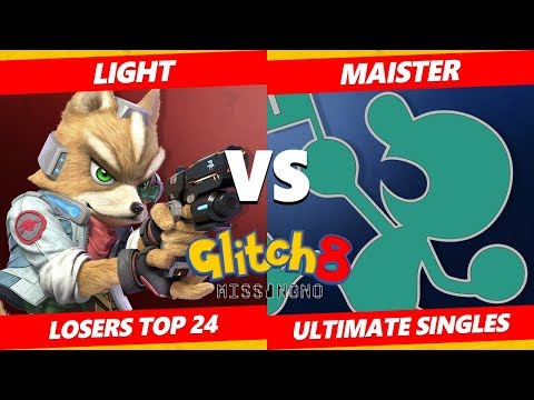 Glitch 8 SSBU - Maister (Game & Watch) Vs. Rogue | Light (Fox) Smash Ultimate Losers Top 24