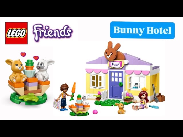 Vídeo relacionado con LEGO Friends Hotel de Conejitos de Heartlake City - Casa de Juguete con 2 Mini Muñecos, 2 Figuras de Animales y Accesorios para Cuidar Mascotas - Regalo de Cumpleaños para Niñas de 5+ Años - 42679