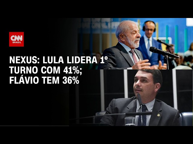 Nexus: Lula lidera primeiro turno com 41%; Flávio tem 36% | LIVE CNN