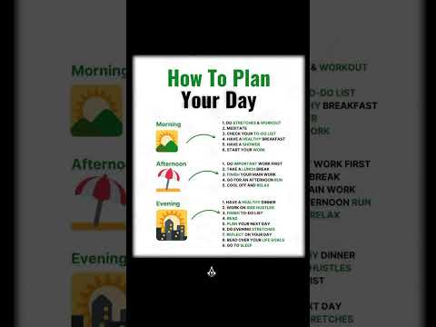 How to plan your day #selfimprovement #selfdevelopment #mindset #motivation #success #growthmindset