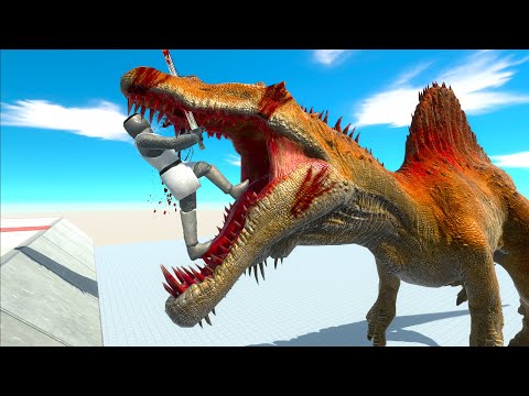 GIANT SPINOSAURUS EATS FEEDS - Animal Revolt Battle Simulator