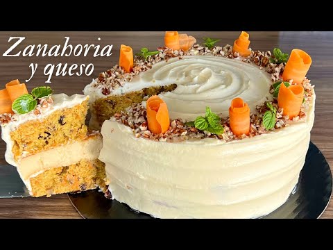 Carrot Cake Filled with Cheese | Easy 2-in-1 Dessert | Desserts with Ixchel