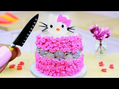 Satisfying Miniature Hello Kitty Cake Decorating   Best Strawberry Cake Recipe By Sweet Mini Cakes