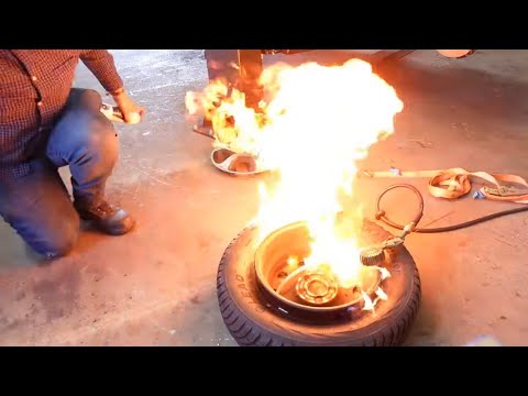 Tire fitting for those tired of life! (Explosion)