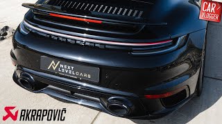 Porsche 992 Turbo S 2021 Akrapovic Slip-On Race Line | Exhaust Series by @Carvlogger