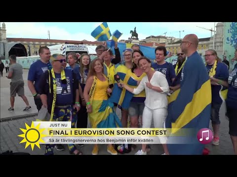Fansens hyllning som ska ge Benjamin Ingrosso segern!  - Nyhetsmorgon (TV4)