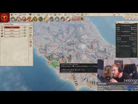 TommyKayLIVE - German streamer discovers mechanic in Imperator Rome (Twitch Live Stream Clip)