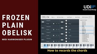 Video thumbnail for FrozenPlain Obelisk MIDI Harmoniser Plugin - Recording the chords by UDi Audio