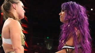 Ronda Rousey VS Sasha Banks-RAW WOMEN'S CHAMPIONSHIPS MATCH-ROYAL RUMBLE 2019