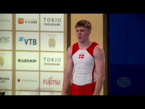 HANSEN Rasmus (DEN) M - 2019 Trampoline Worlds, Tokyo (JPN) - Qualification Tumbling R1