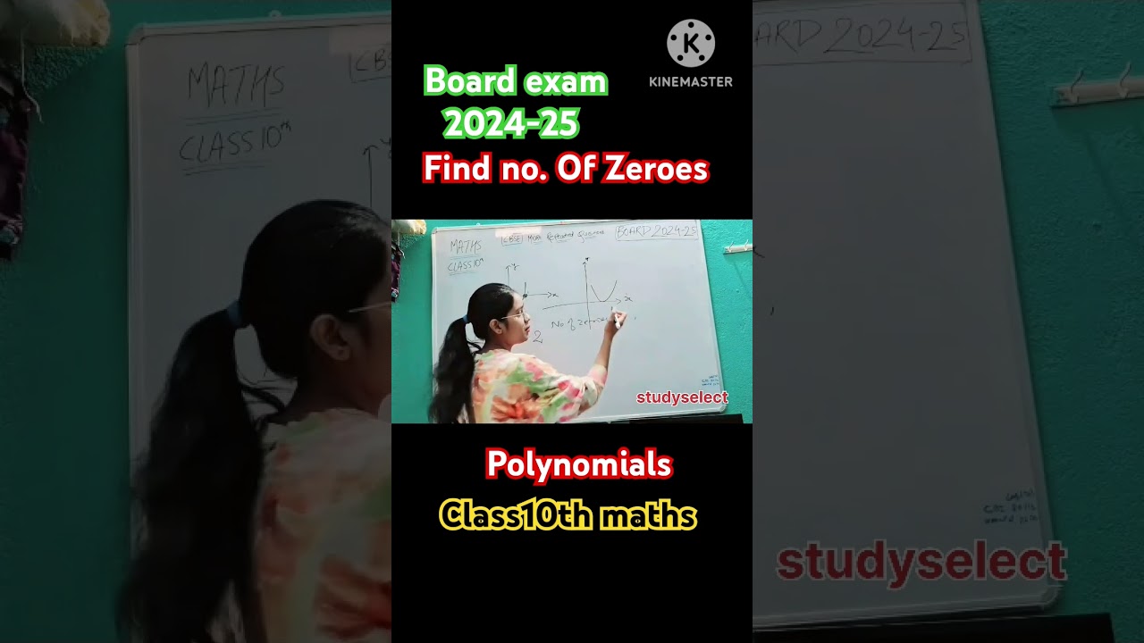 find no of Zeroes | polynomials Class10 maths Board Exam 2024-25 #shorts #maths #cbse