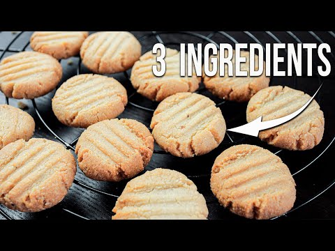 EASY Almond Flour Shortbread COOKIES | ✅ Only 3 ingredients | Refined sugar free