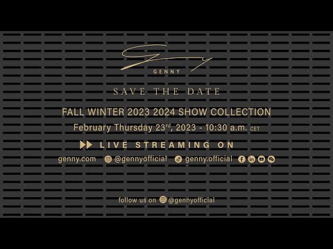 Genny Fall Winter 2023 2024 Show Collection Live streaming
