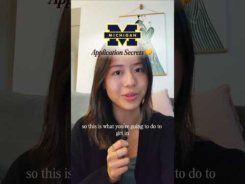 How to get into University of Michigan (UMich)! #umich #applyingtocollege #collegeapps #college